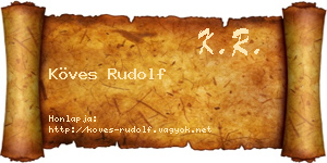 Köves Rudolf névjegykártya